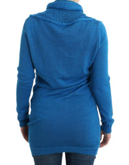 Costume National blauwe gebreide trui met ronde hals