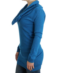 Costume National blauwe gebreide trui met ronde hals