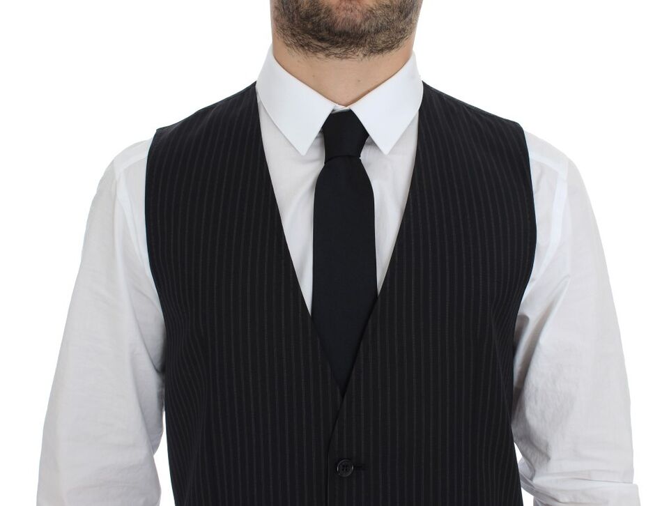 Dolce & Gabbana Graue Formelle Weste aus Stretch-Stoff