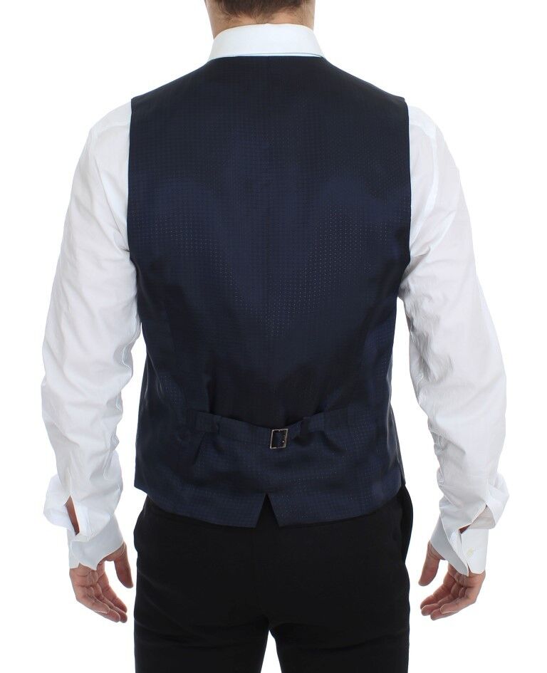 Dolce & Gabbana Graue Formelle Weste aus Stretch-Stoff
