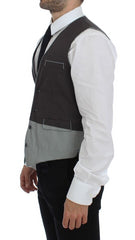 Dolce & Gabbana Grijs Gilet met Stippen