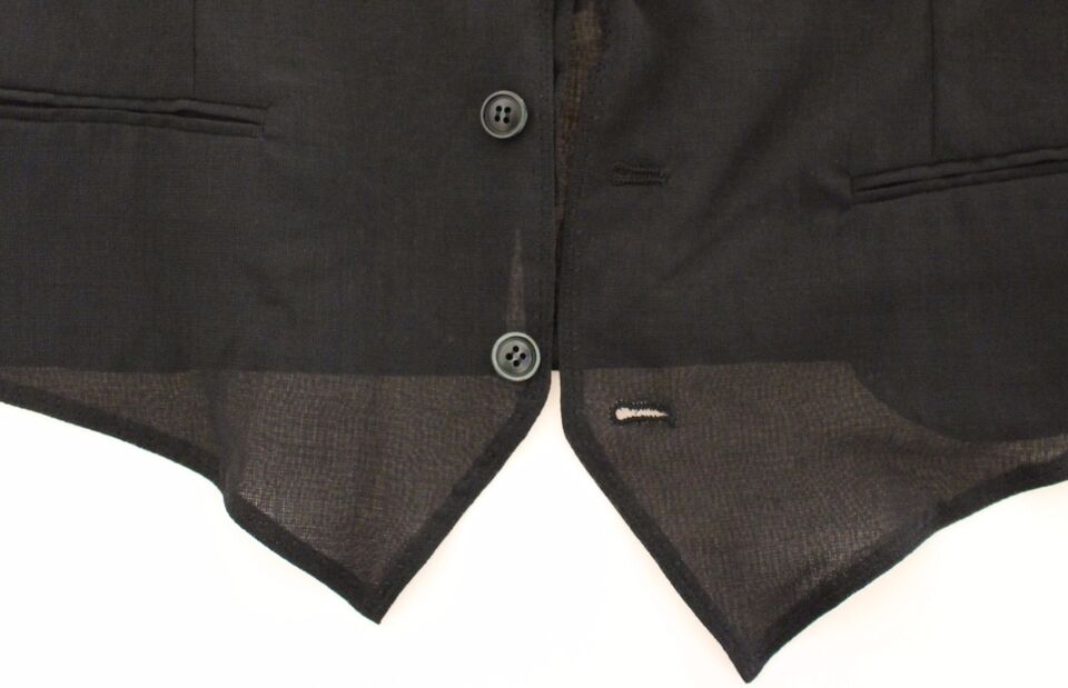 Dolce & Gabbana Schwarze elegante Weste aus Wolle