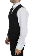 Dolce & Gabbana Schwarze elegante Weste aus Wolle