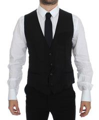 Dolce & Gabbana Schwarze elegante Weste aus Wolle