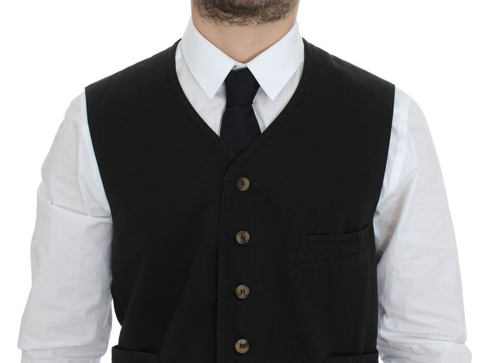 Dolce & Gabbana Weste aus Baumwollmischung in Schwarz
