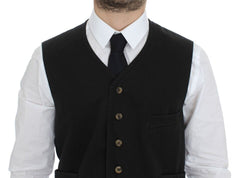 Dolce & Gabbana Weste aus Baumwollmischung in Schwarz