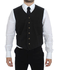 Dolce & Gabbana Weste aus Baumwollmischung in Schwarz