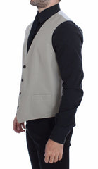 Dolce & Gabbana Beige Katoen Zijde Mix Jurk Gilet Blazer