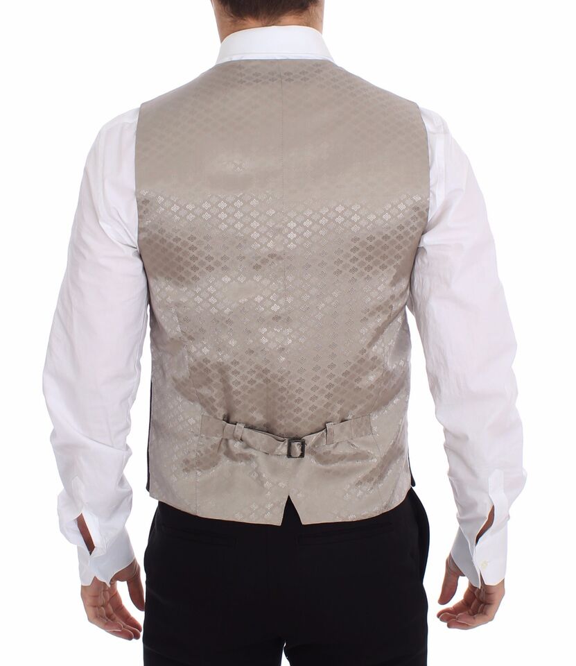 Dolce & Gabbana Schwarze Baumwollkleidweste Blazer Jacke