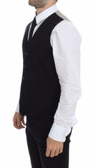 Dolce & Gabbana Schwarze Baumwollkleidweste Blazer Jacke
