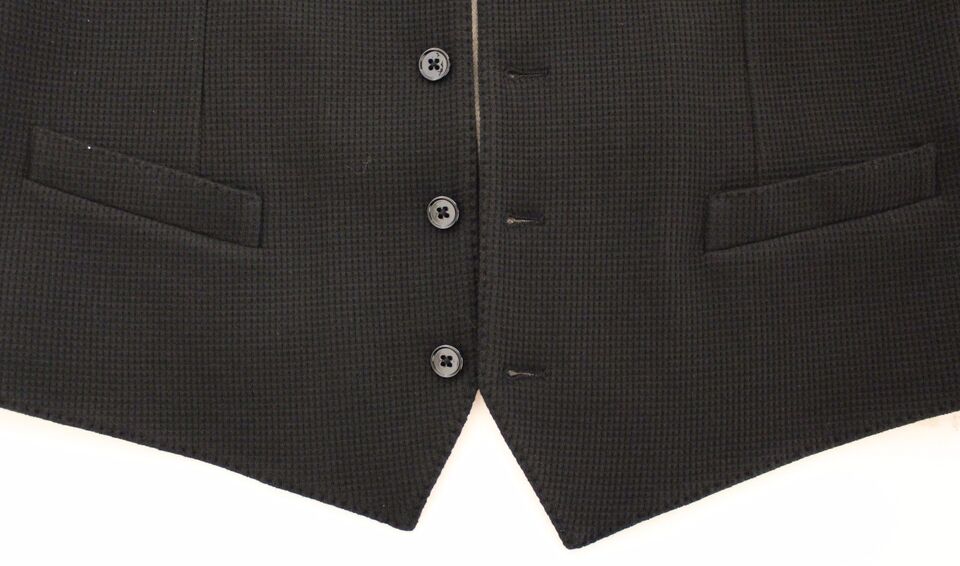 Dolce & Gabbana Schwarze Baumwollkleidweste Blazer Jacke