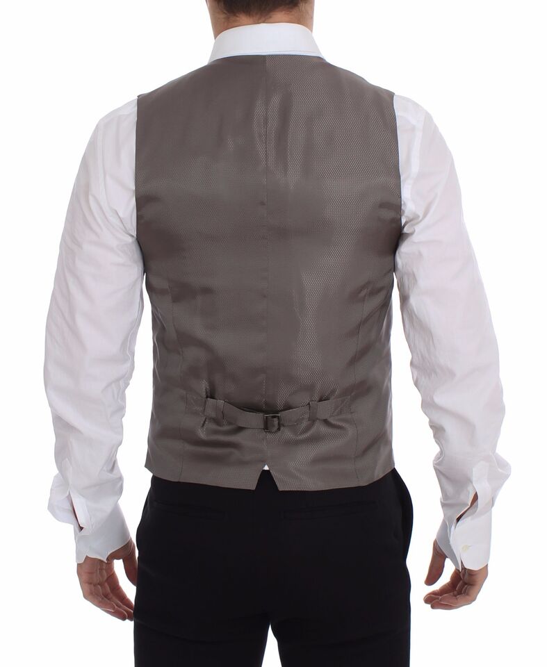 Dolce & Gabbana Beige Baumwoll-Kleid Weste Blazer Jacke