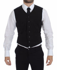 Dolce & Gabbana Zwart Linnen Katoenen Jurk Vest Blazer
