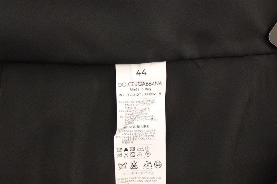 Dolce & Gabbana Grauer Wollstretch-Kleidungs-Westen-Blazer