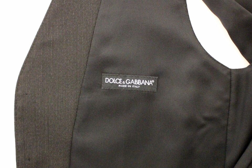 Dolce & Gabbana Grauer Wollstretch-Kleidungs-Westen-Blazer
