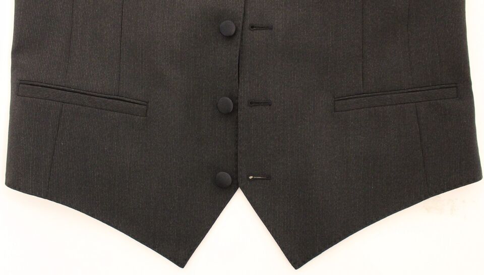 Dolce & Gabbana Grauer Wollstretch-Kleidungs-Westen-Blazer