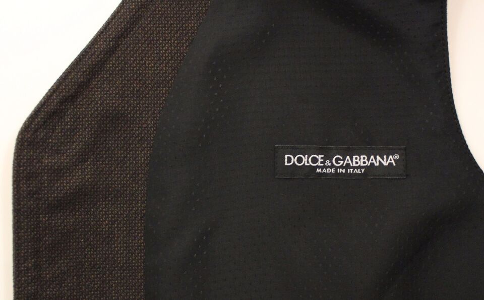 Dolce & Gabbana Braunes Weste aus Baumwollmix