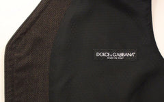 Dolce & Gabbana Braunes Weste aus Baumwollmix