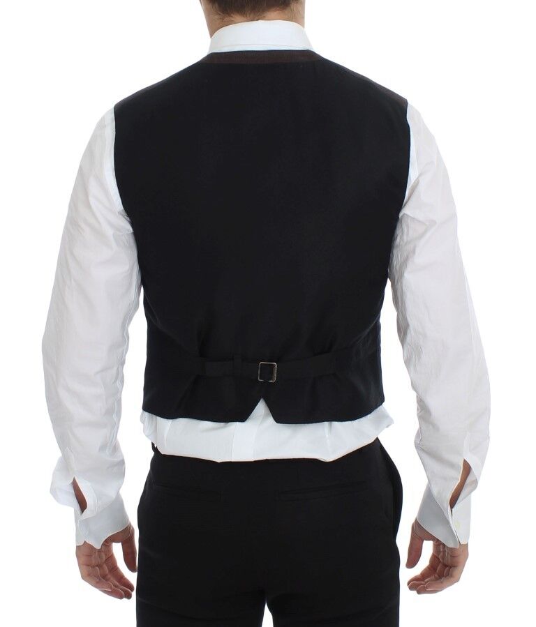 Dolce & Gabbana Braunes Weste aus Baumwollmix