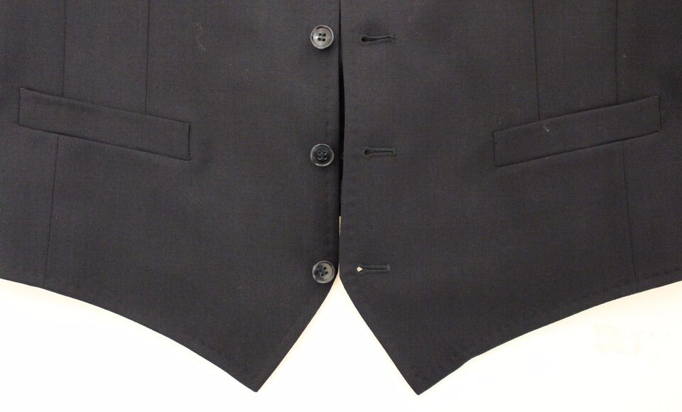 Dolce & Gabbana Blauer Baumwoll-Stretch-Kleid-Westen-Blazer