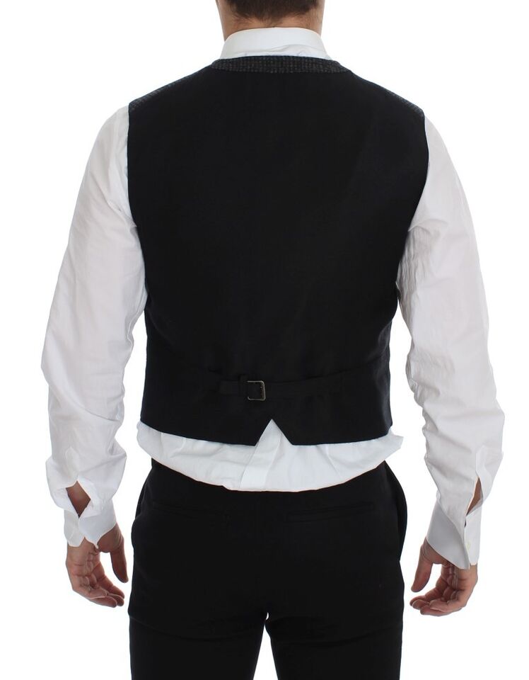 Dolce & Gabbana Grauer Westen-Gilet aus Wollmischung