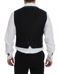Dolce & Gabbana Grauer Westen-Gilet aus Wollmischung