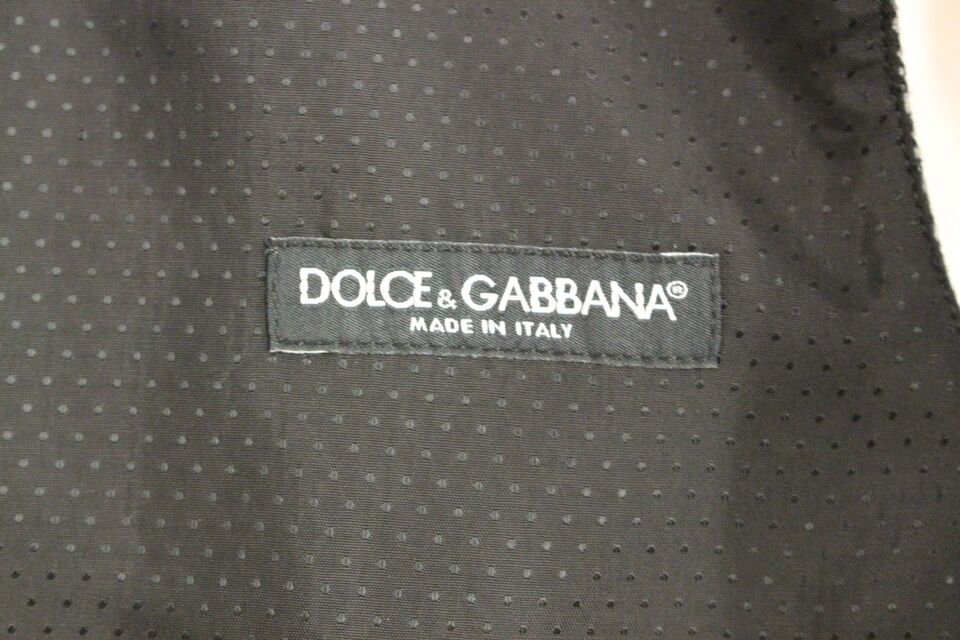 Dolce & Gabbana Graue Weste aus Baumwollmischgewebe mit Logo