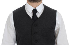 Dolce & Gabbana Grijs Wolmix Logo Vest Gilet