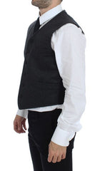Dolce & Gabbana Grijs Wolmix Logo Vest Gilet
