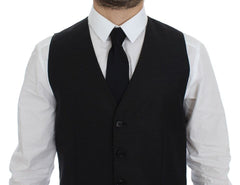 Dolce & Gabbana Graue Weste aus Wolle und Seide