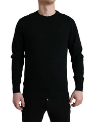Dolce & Gabbana Schwarzer Rundhals-Pullover aus Wolle