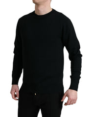 Dolce & Gabbana Schwarzer Rundhals-Pullover aus Wolle