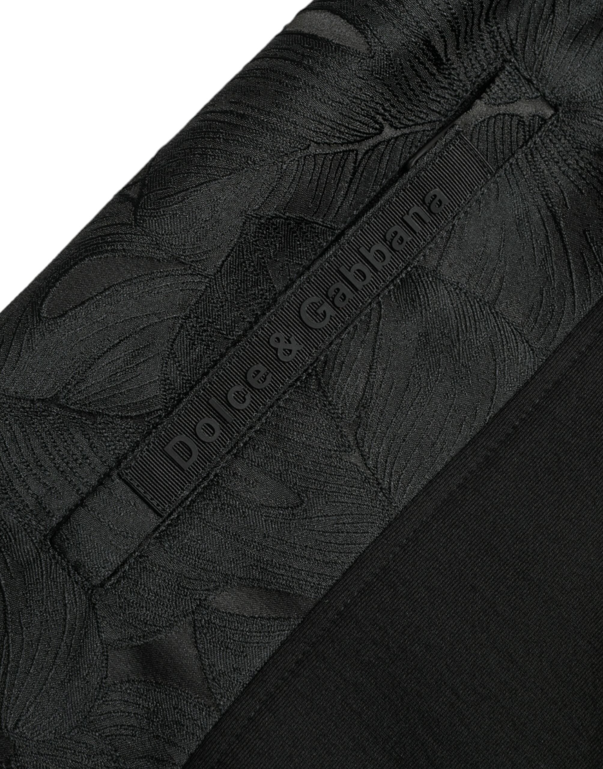 Dolce & Gabbana Schwarze Slim-Fit Jogginghose aus Stretch-Baumwolle