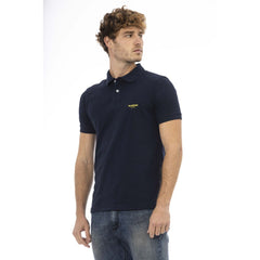 Baldinini Trend Blaues Polohemd aus Baumwolle