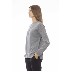Baldinini Trend Grauer Viskose-Damenpullover