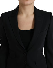 Dolce & Gabbana Zwarte Wollen Single Breasted Blazer Jas