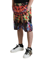 Dolce & Gabbana Herren Bermuda-Shorts mit mehrfarbigem Luminarie-Print