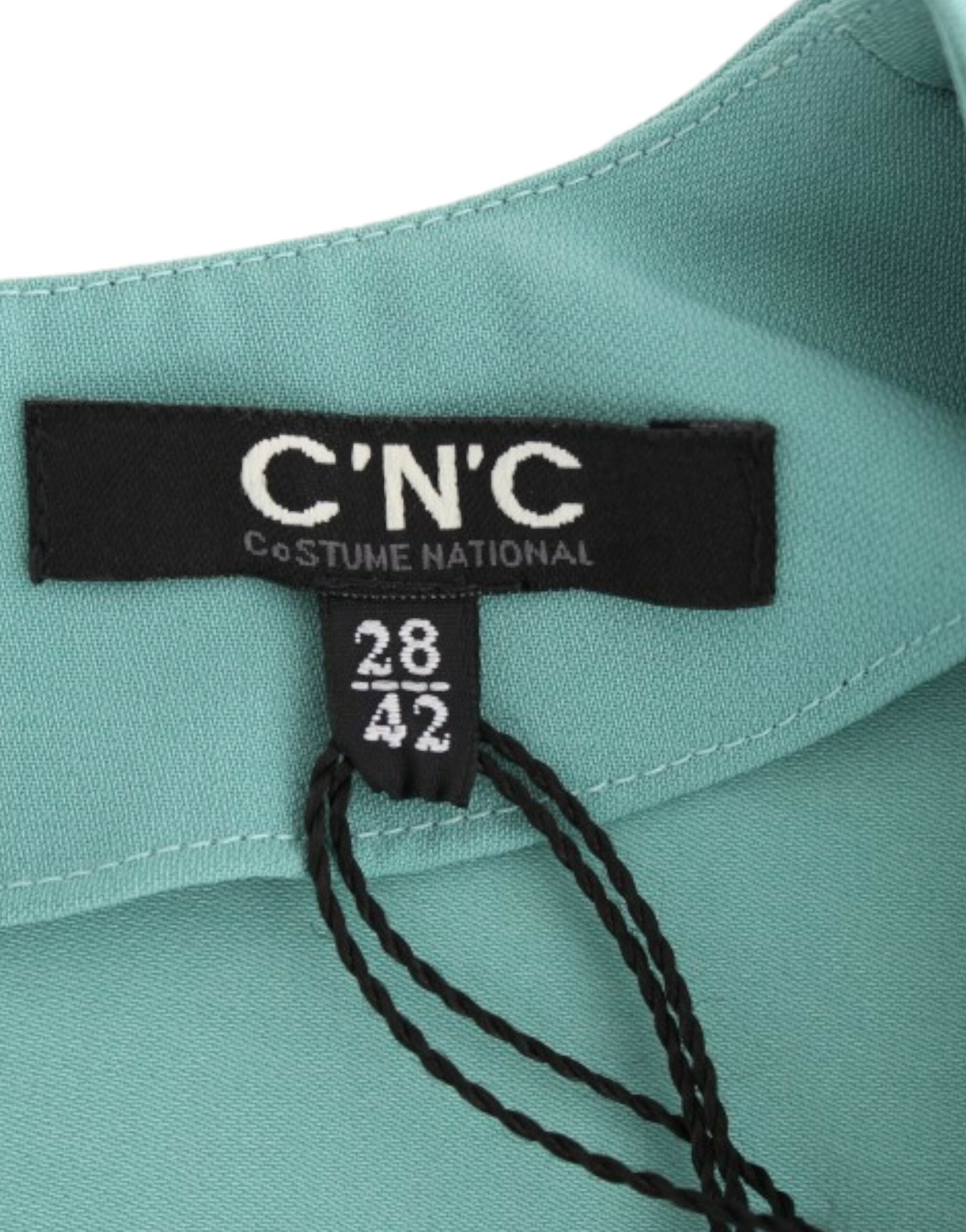 Costume National grünes Etuikleid mit 3/4-Ärmeln