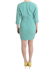 Costume National grünes Etuikleid mit 3/4-Ärmeln