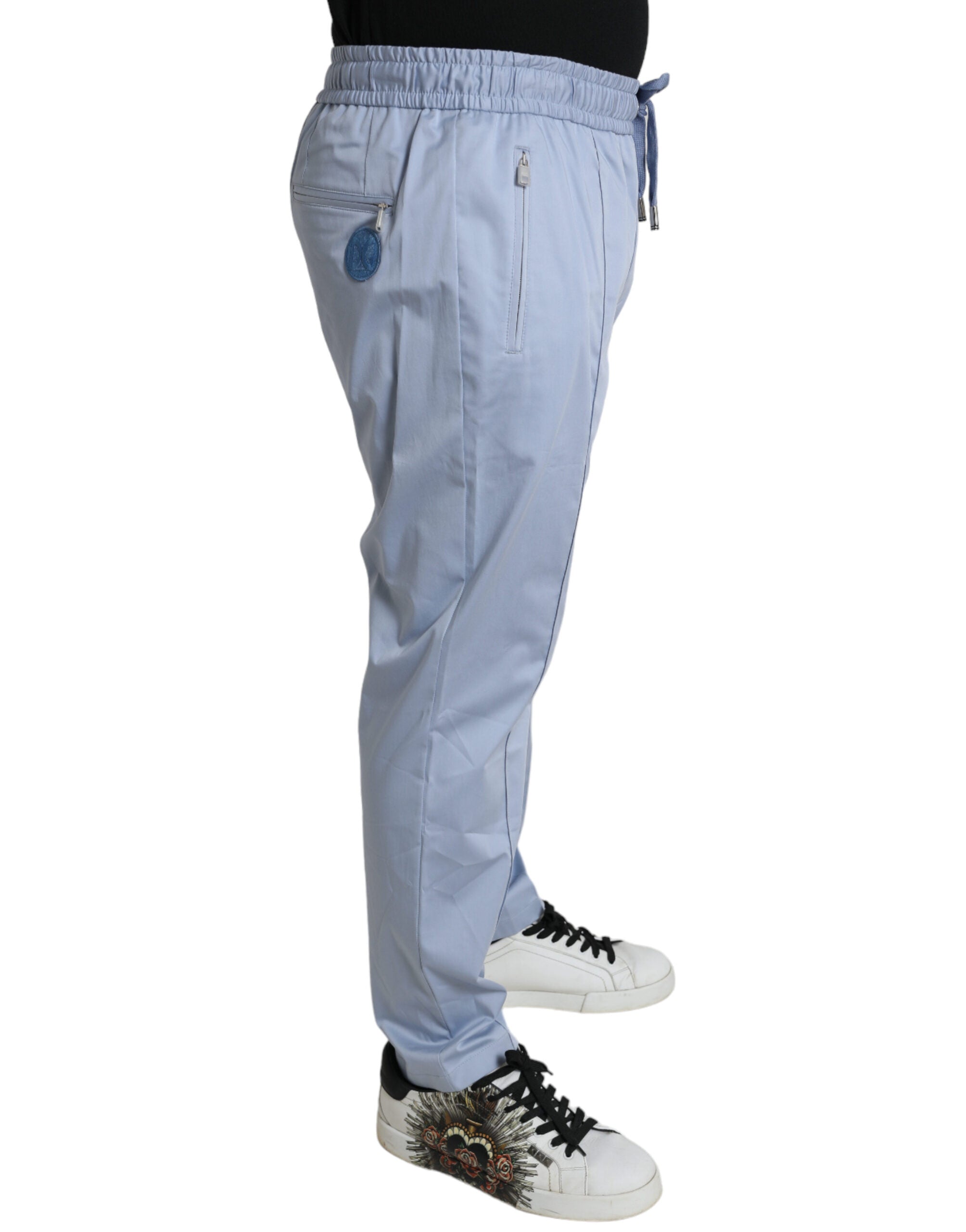 Dolce & Gabbana Light Blue Baumwoll-Stretch-Jogginghose