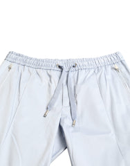Dolce & Gabbana Light Blue Baumwoll-Stretch-Jogginghose