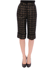 Dolce & Gabbana Zwarte korte broek van stof