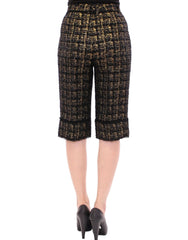 Dolce & Gabbana Zwarte korte broek van stof