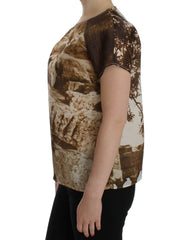 Dolce & Gabbana Brown Taormina silk blouse