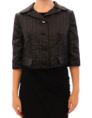 Dolce & Gabbana Black Short Bolero Shrug Jacket Coat