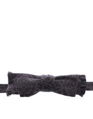 Dolce & Gabbana Fliege aus grau-schwarzer Wolle