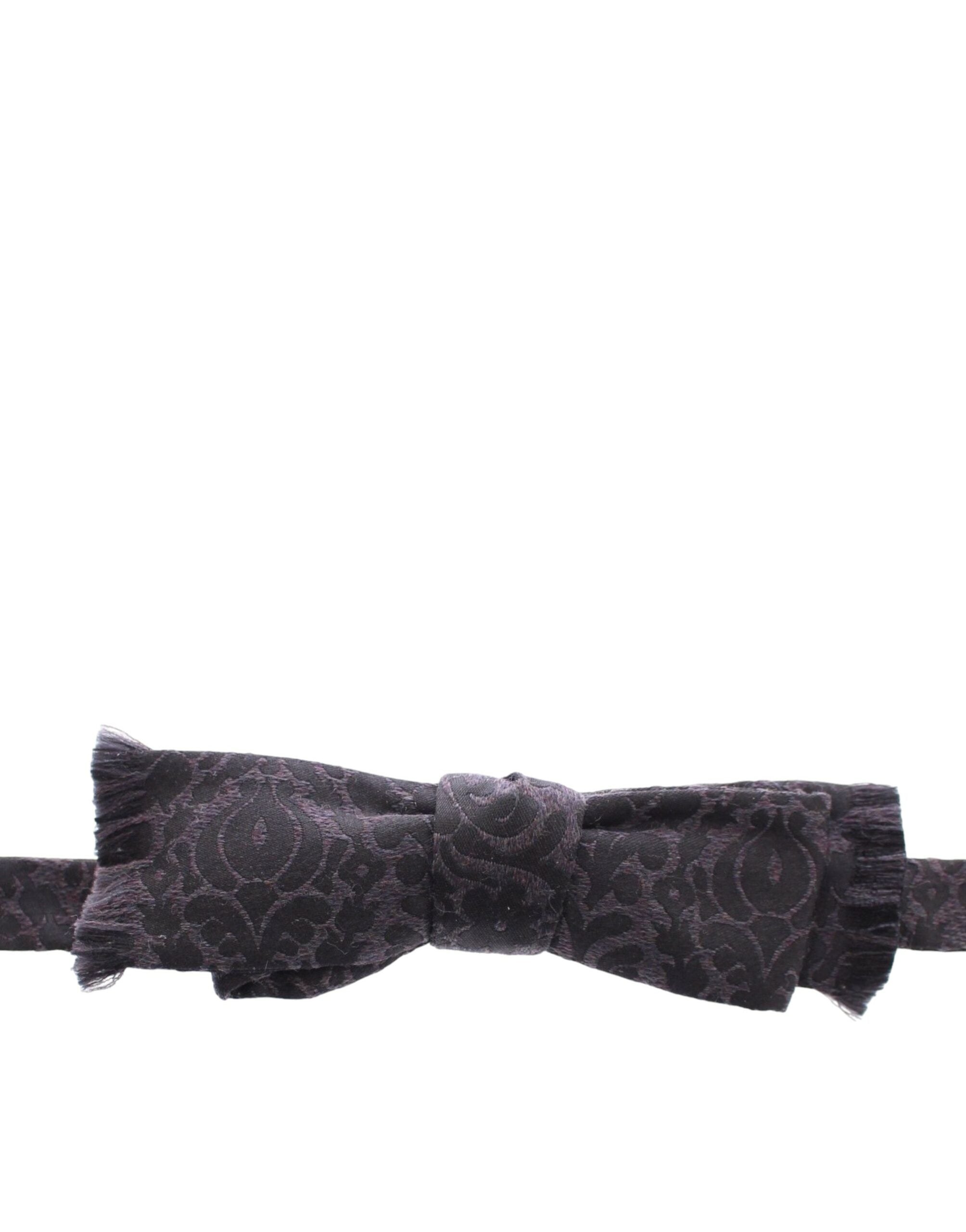 Dolce & Gabbana Fliege aus grau-schwarzer Wolle