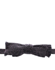 Dolce & Gabbana Fliege aus grau-schwarzer Wolle