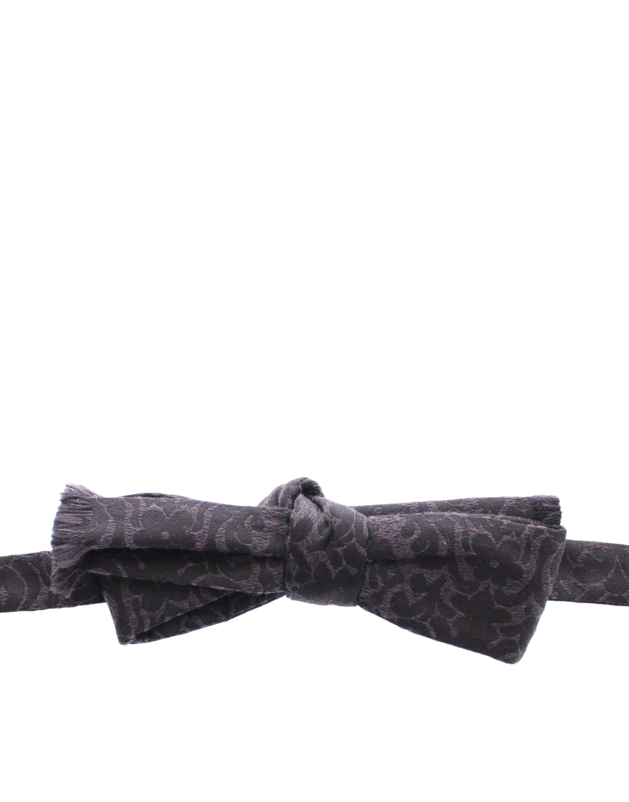 Dolce & Gabbana Fliege aus grau-schwarzer Wolle