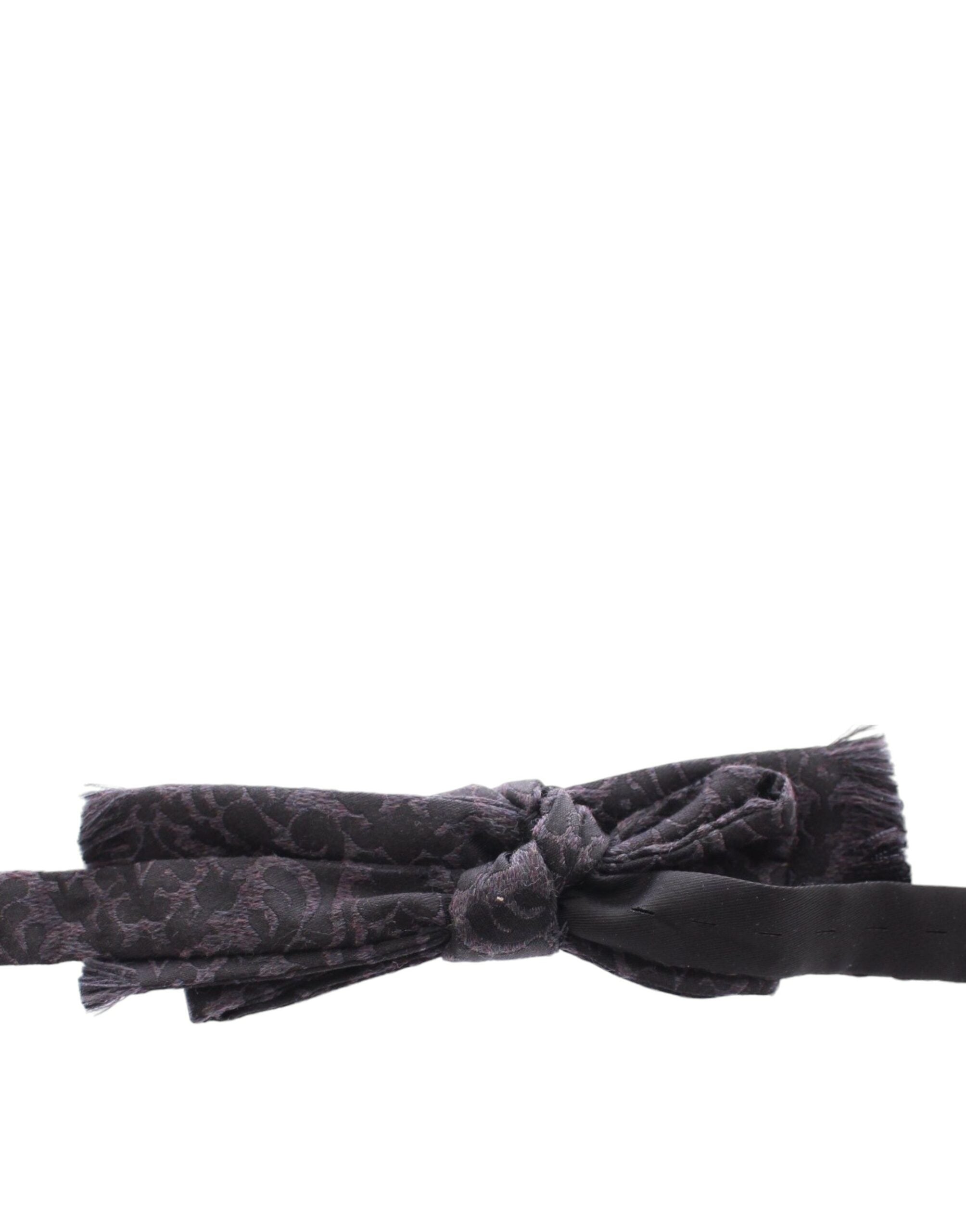 Dolce & Gabbana Fliege aus grau-schwarzer Wolle